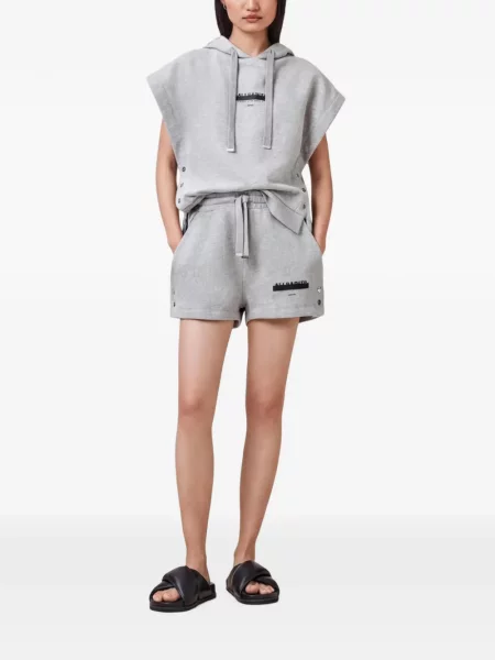 Pantaloni scurți Allsaints cu cordon gri
