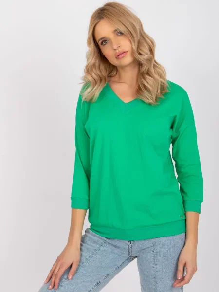 Bluză Fashionhunters verde