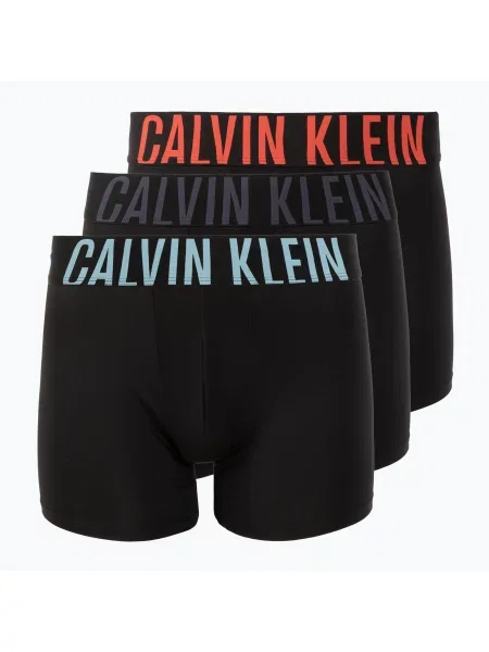 Bokserki Calvin Klein Brief 3 pary black w/ombre blue logo/black w/c czarne