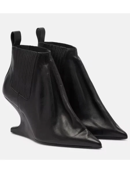 Cizme scurte Rick Owens din piele negru