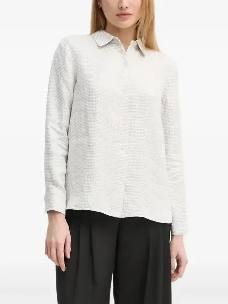 Cămașă Theory în carouri cu imagine