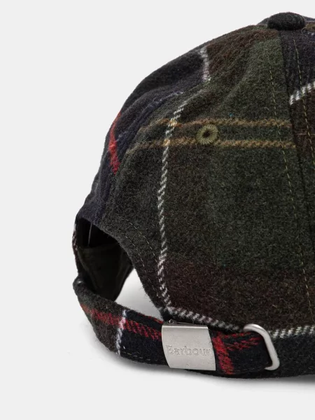 Кепка з домішкою вовни Barbour візерунок зелений