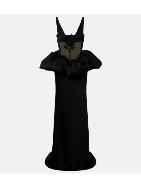 Cu peplum rochie David Koma negru