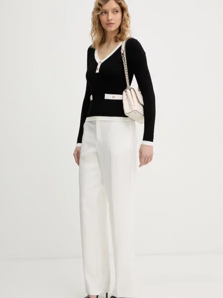 GUESS Pulover LAUREL / alb negru