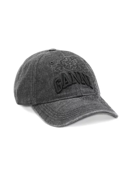 Czapka z daszkiem Ganni czarna