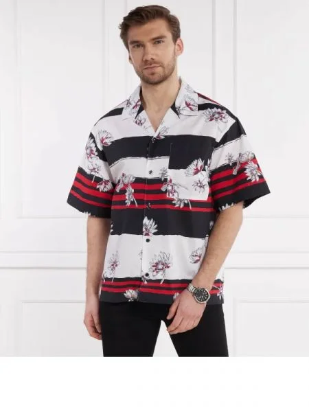 HUGO Cămașă Egeeno | Oversize fit negru