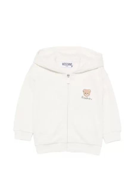 Bluza z kapturem dziecięca Moschino biała