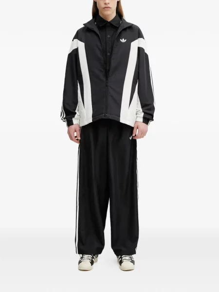 Pantaloni Adidas tricotate cu autograf alergare albastru