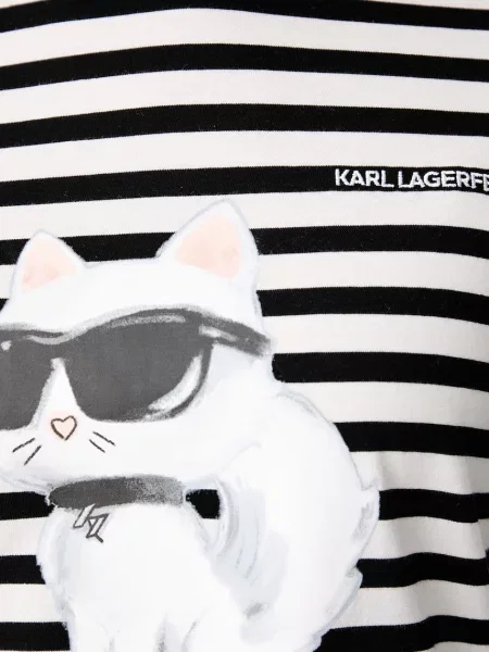 Karl Lagerfeld блуза с дълги ръкави дамска от IKON черно