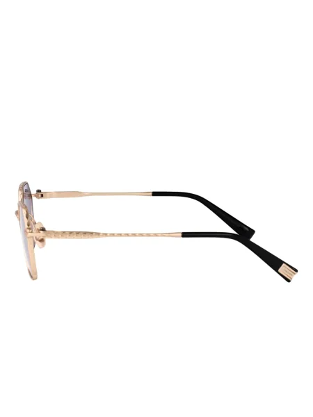 Ochelari de soare Yohji Yamamoto cu imprimeu geometric galben