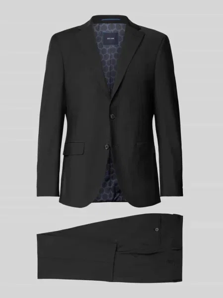 Garnitur z kołnierzem z połami Pierre Cardin czarny