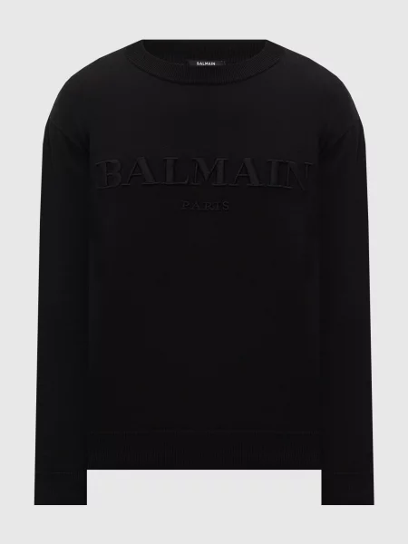 Джемпер з вишивкою логотипа Balmain чорний