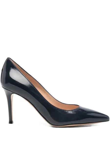 Pantofi cu toc Gianvito Rossi din piele albastru