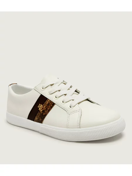 LAUREN RALPH LAUREN De piele teniși Janson II alb