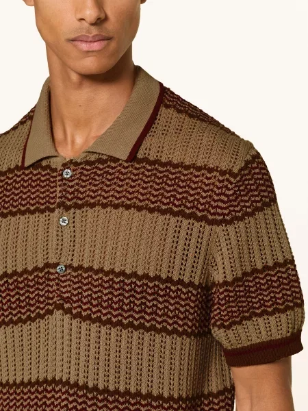 Baldessarini Koszulka Polo Z Dzianiny beige beżowa