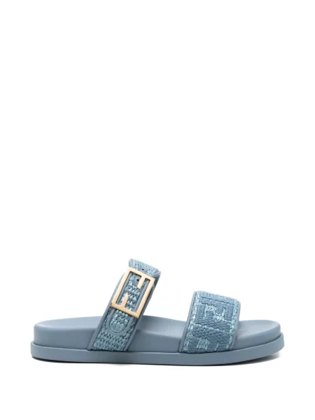 Sandale Fendi fără toc albastru