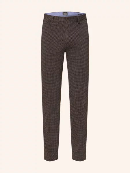 Scotch & Soda Spodnie Dżersejowe Mott Super Slim Fit braun czarne