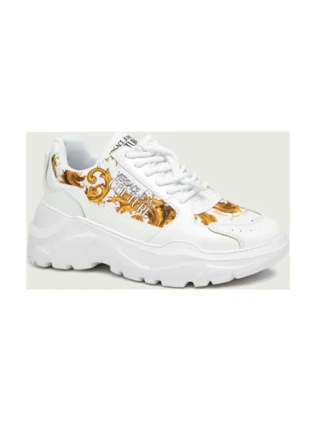 Versace Jeans Couture Sneakers FONDO SPEEDTRACK DIS. cu adaos de piele alb
