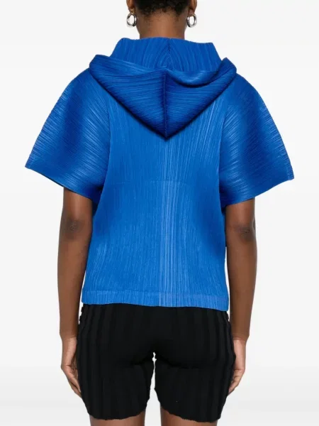 Plisirana majica Pleats Please Issey Miyake plava