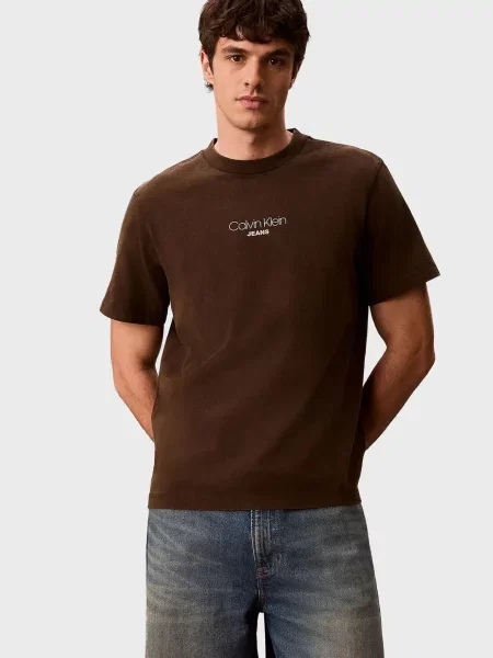 Футболка Calvin Klein Jeans коричневая