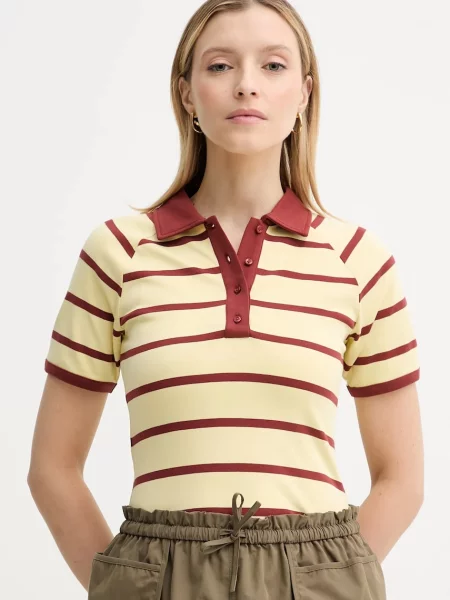 Samsoe Samsoe polo de SAAMY femei galben