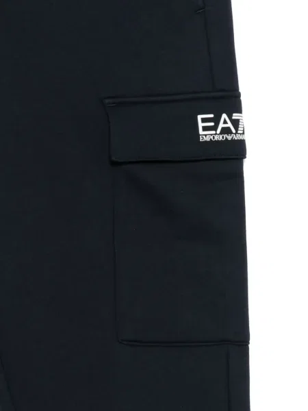 Pantaloni cargo Ea7 Emporio Armani alergare cu autograf albastru