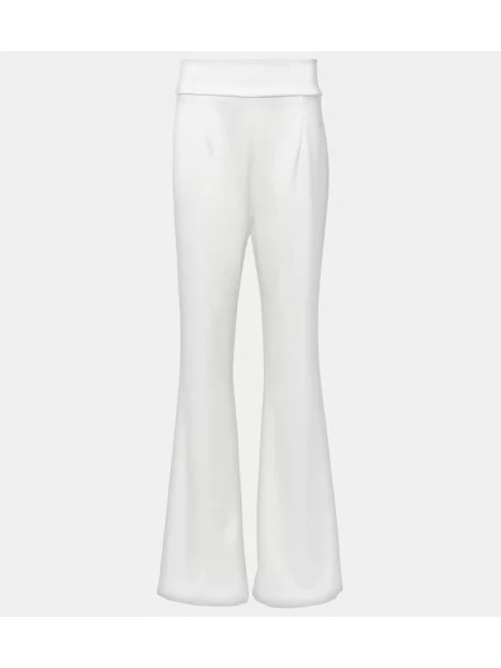 Saténové nohavice Galvan biela