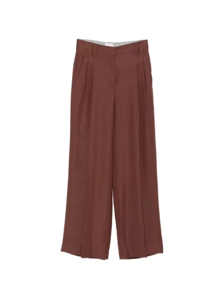 Pantaloni Brunello Cucinelli plisate maro