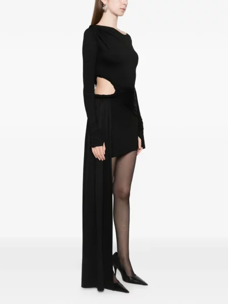 Rochie mini Axel 113 drapată de costum negru