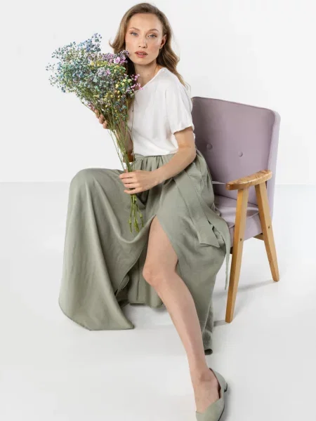 Spódnica maxi Awama biała