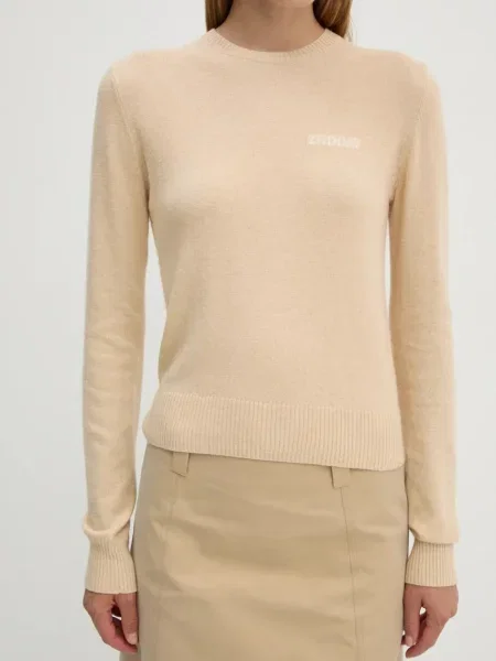 Pulover s primesjo volne Lance TT bež