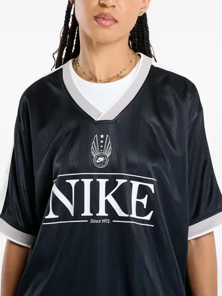 Tricou Nike cu imagine lung plisat negru