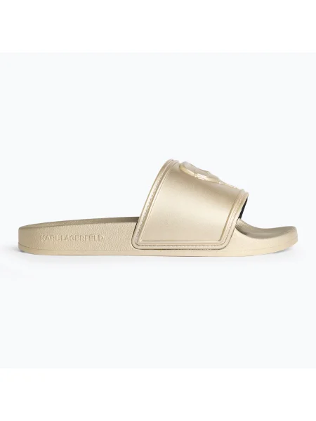KARL LAGERFELD női flip-flop Kondo NFT Relief arany gumi. Méret: 36 EU