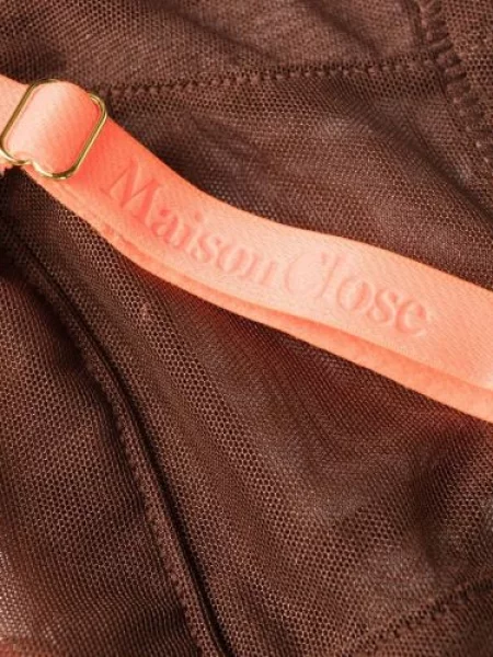 Průsvitný pásek Maison Close hnědý