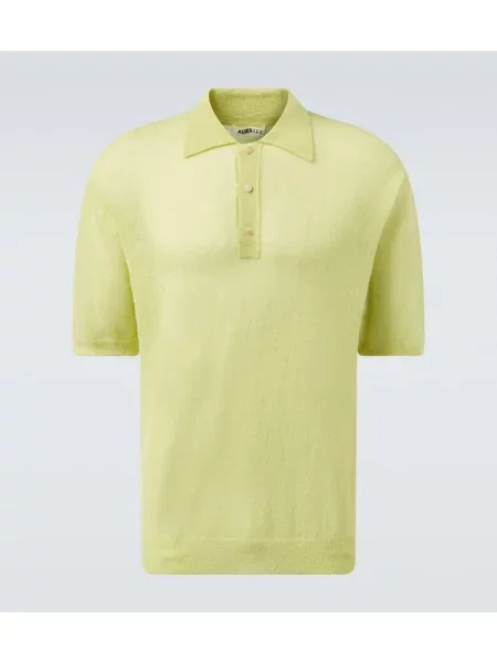 Pulover Auralee de mohair galben