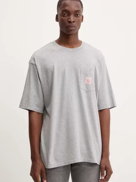 Тениска Levi's с изчистен дизайн сиво
