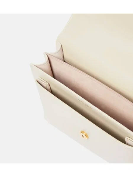 Geanta de piele Saint Laurent din piele alb
