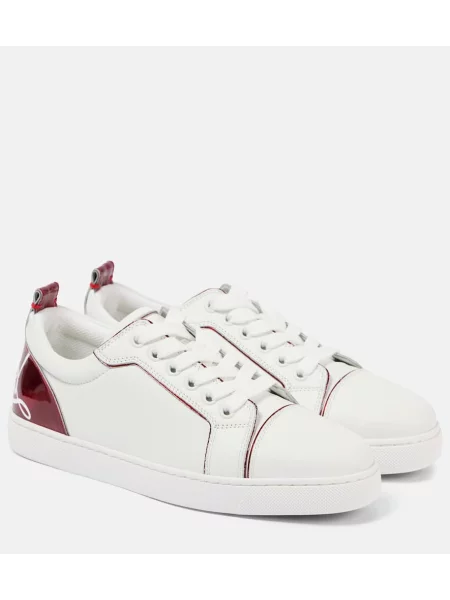 Sneakerși Christian Louboutin din piele alb