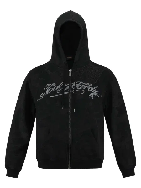 Ed Hardy Hanorac Drag Shadow gri negru
