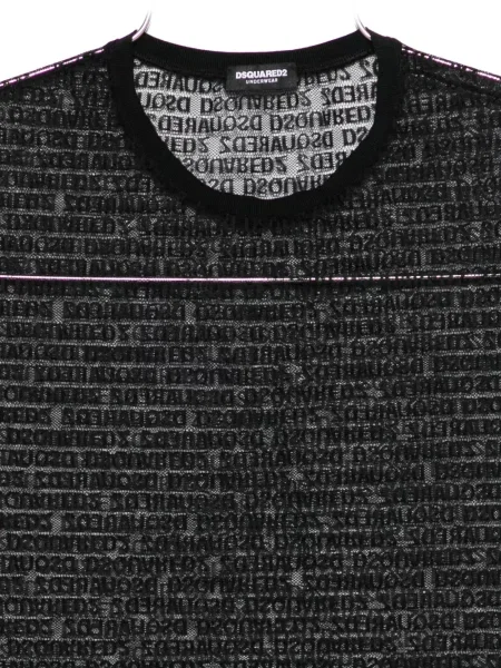 Tricou Dsquared2 cu imagine plasă negru