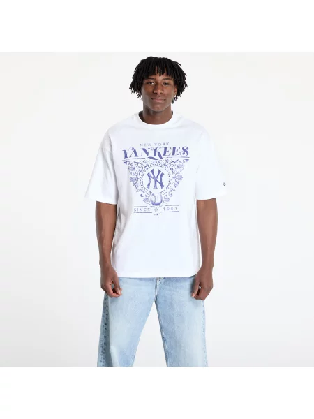 Футболка New Era в цветочек белая