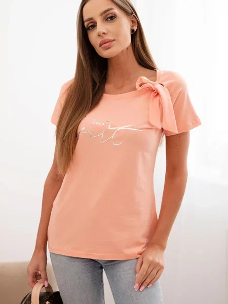 Bluză Kesi cu funde portocaliu