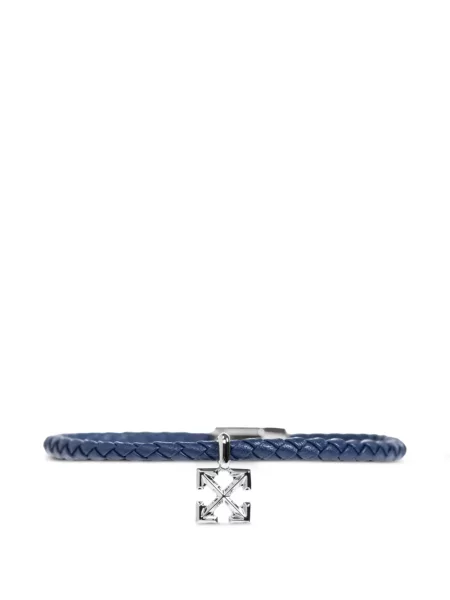 Brăţară Off-white din piele țesută alb