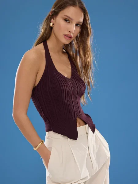 Trendyol Kardigany melír fialový