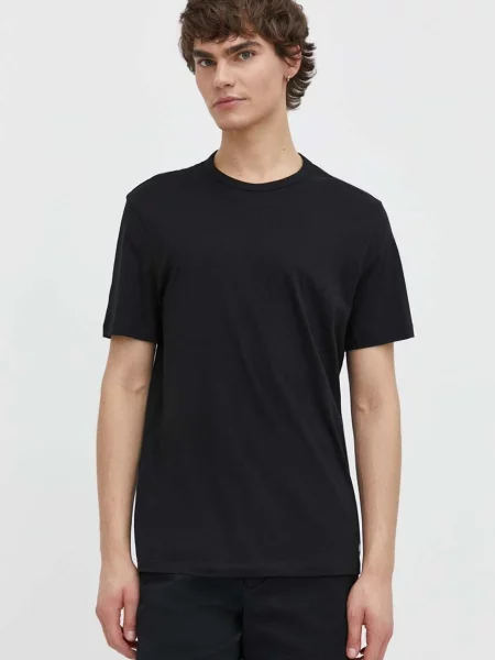 HUGO Blue t-shirt gładki czarny