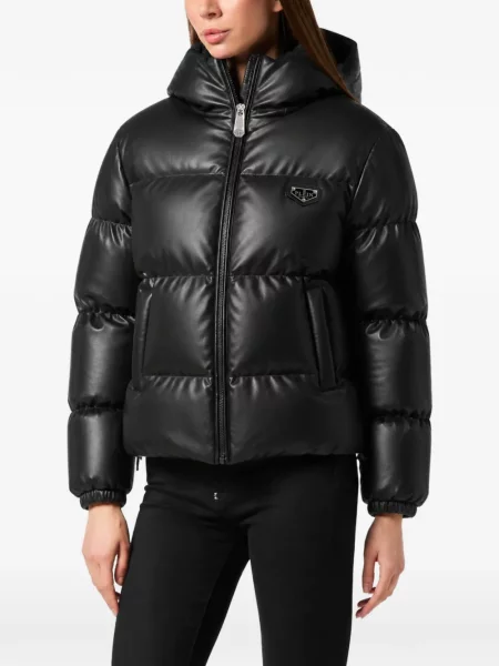 Geanta de piele Philipp Plein negru