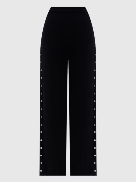Штани з вовни з заклепками Jil Sander чорні