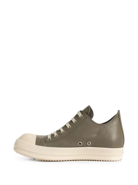 Fűzős bőr sneaker Rick Owens zöld