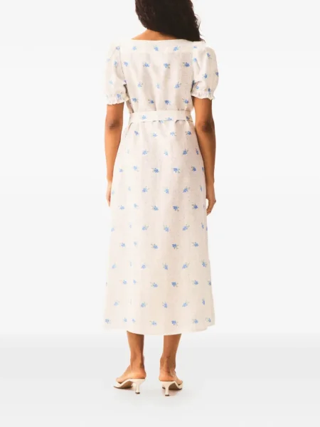Rochie Sleeper de in cu model floral de costum alb