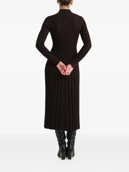 Rochie midi Cara Cara tricotate maro